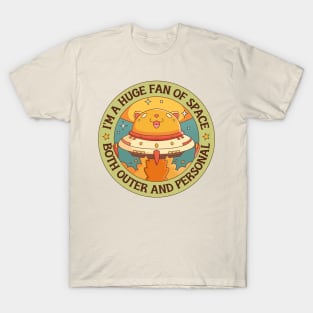 huge fan of space both outer and personal, introvert T-Shirt